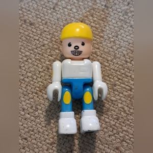 Playmobil Construction Worker White And Blue-Yellow Hard Hat Men at Work Figure